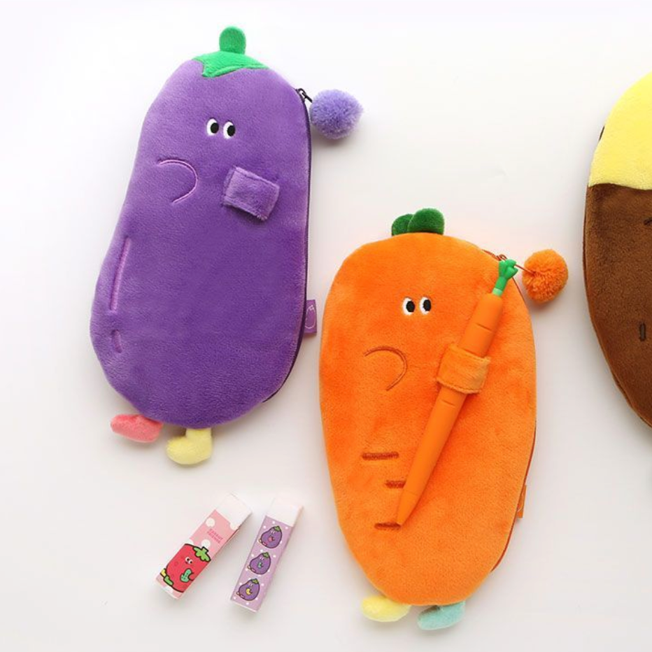 Pinkfoot Dangguni Carrot Friends Cute Rectangle 8" Pencil Case Pen  Pouch