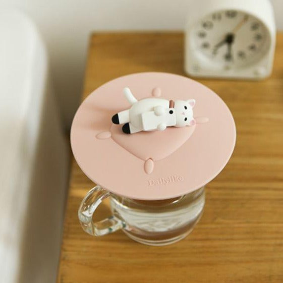 Silicone Mug Lid - Lazy Cat