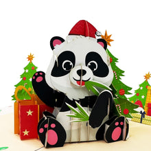 Load image into Gallery viewer, Christmas Panda - Pop Up Card