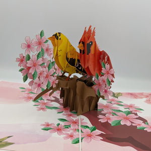 Cardinal Couple - Pop Up Card