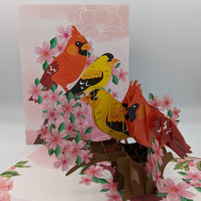 Load image into Gallery viewer, Cardinal Couple - Pop Up Card