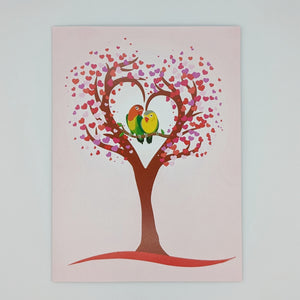 Love Birds in Heart Tree - Pop Up Card