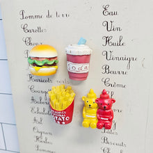 Load image into Gallery viewer, Mini Fast Food Magnets - 4 Piece Set