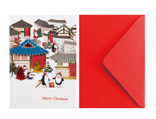 Load image into Gallery viewer, Penguin Village - Christmas Card