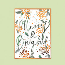 Load image into Gallery viewer, Merry and Bright Holly - Greeting Card