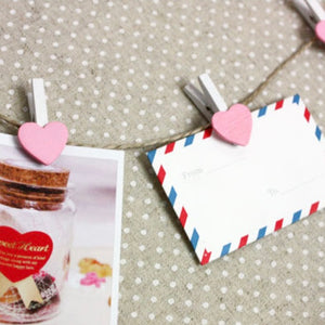 Wooden Clothespins - Hearts