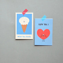 Load image into Gallery viewer, &#39;Wish You Smile&#39; Ice Cream - Greeting Card