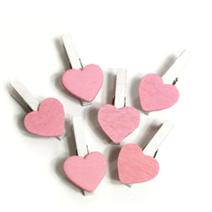 Wooden Clothespins - Hearts