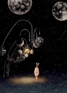 Moon Rabbit - Postcard