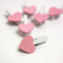 Load image into Gallery viewer, Wooden Clothespins - Hearts