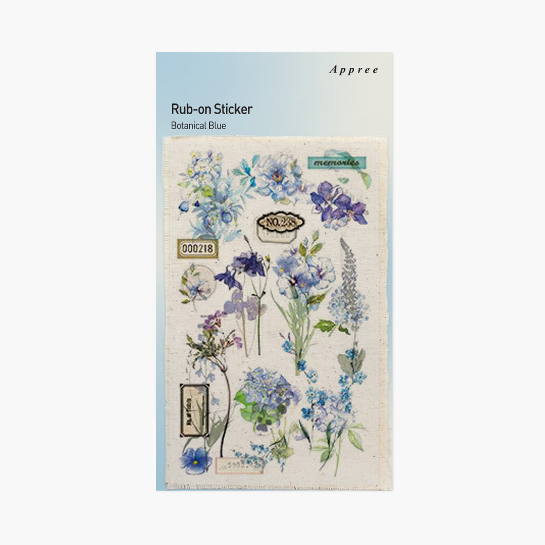 Botanical Sticker Set - Blue