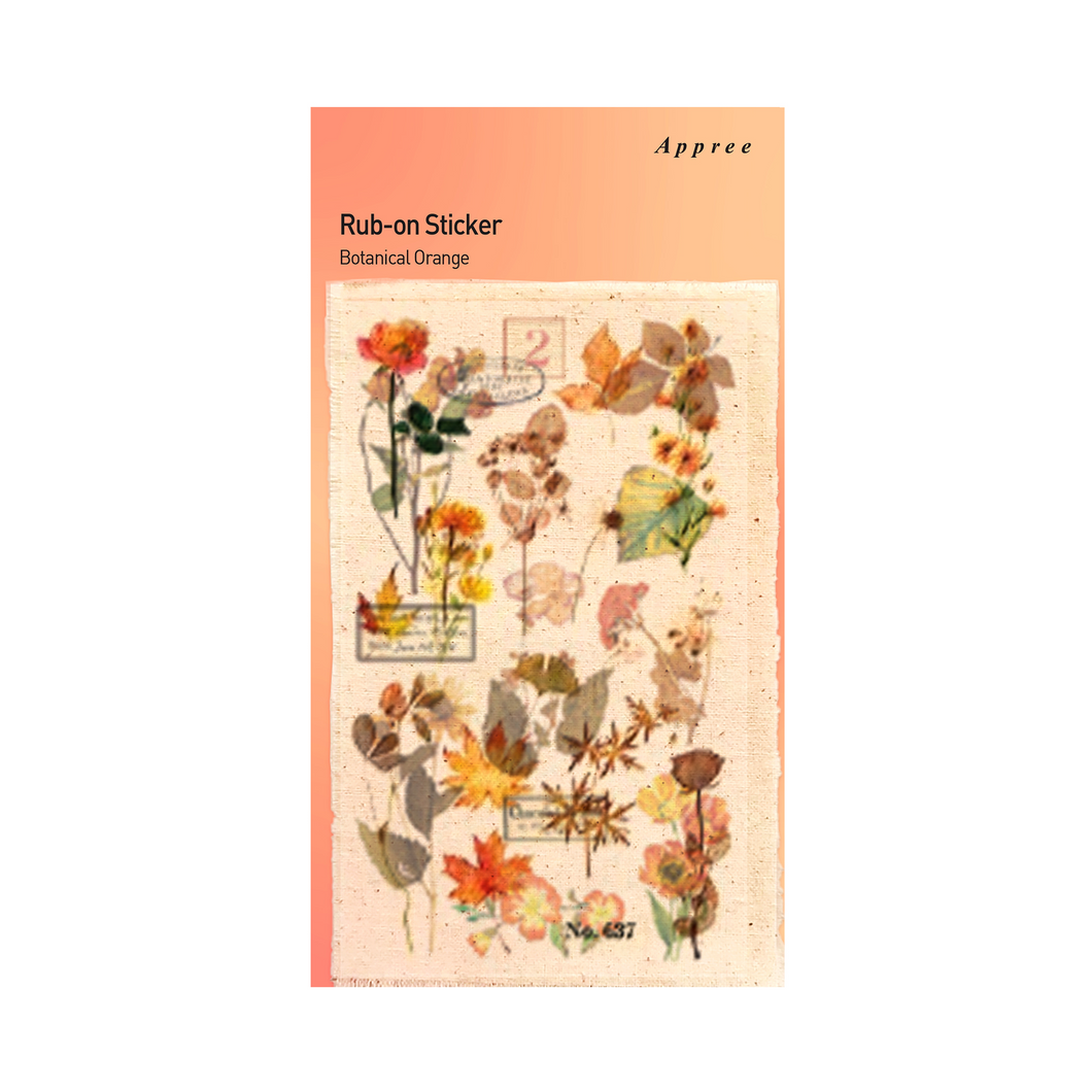 Botanical Sticker Set - Orange