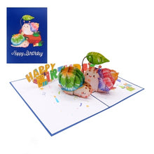 Load image into Gallery viewer, Snail Birthday - Pop Up Card