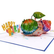 Load image into Gallery viewer, Snail Birthday - Pop Up Card