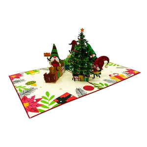 Gnome Christmas Tree - Pop Up Card