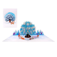 Load image into Gallery viewer, Snowflake Tree - Pop Up Card