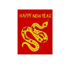 Load image into Gallery viewer, Happy New Year Snake - Pop Up Card