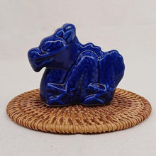 Load image into Gallery viewer, Blue Glaze Dragon - Miniature Ceramic Figurine