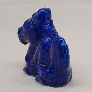 Blue Glaze Dragon - Miniature Ceramic Figurine