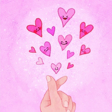 Korean Heart Hand - Greeting Card