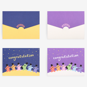 Mini Folding Card (Jelly Bear) - 02 Congratulations