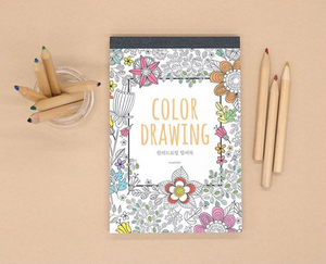 Colour Drawing Postcard Book