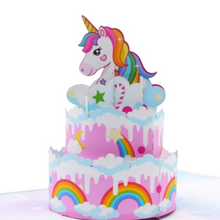 Load image into Gallery viewer, Pegasus Birthday Cake - Pop Up Card