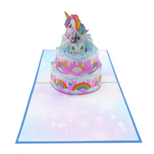 Load image into Gallery viewer, Pegasus Birthday Cake - Pop Up Card