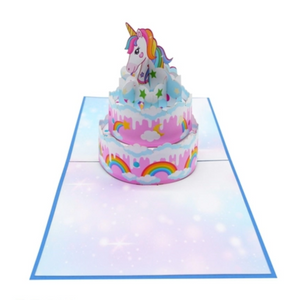 Pegasus Birthday Cake - Pop Up Card