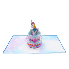 Load image into Gallery viewer, Pegasus Birthday Cake - Pop Up Card