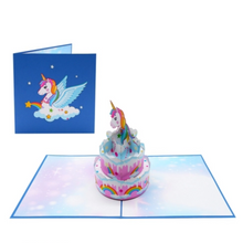 Load image into Gallery viewer, Pegasus Birthday Cake - Pop Up Card