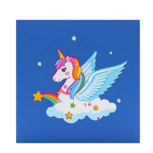 Load image into Gallery viewer, Pegasus Birthday Cake - Pop Up Card