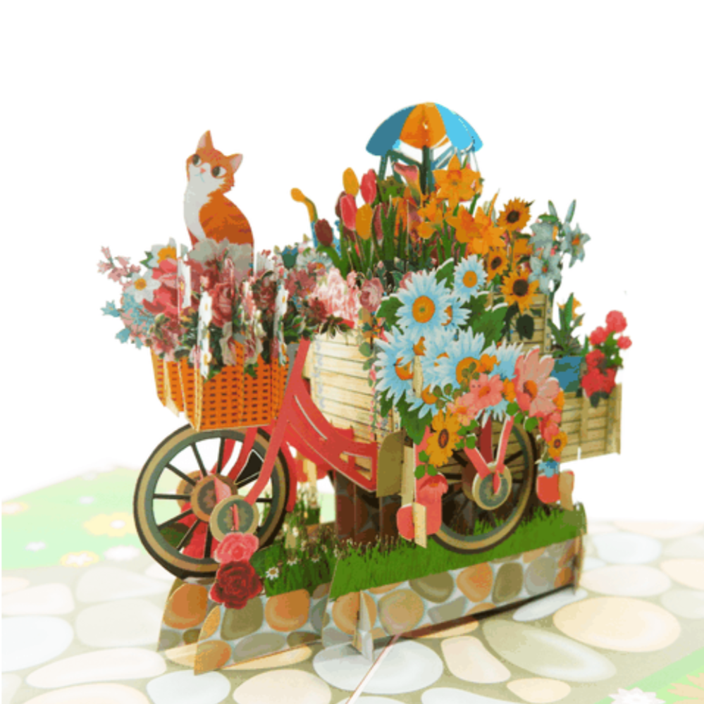 Flower Cart - Pop Up Card