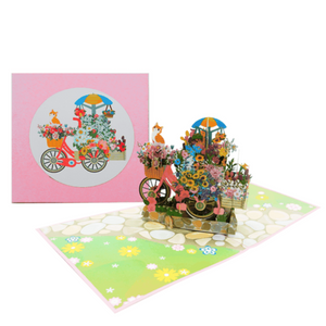 Flower Cart - Pop Up Card