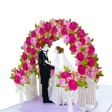 Load image into Gallery viewer, Roses Wedding Couple - Pop Up Card