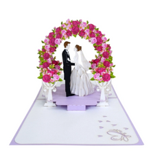 Load image into Gallery viewer, Roses Wedding Couple - Pop Up Card