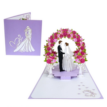 Load image into Gallery viewer, Roses Wedding Couple - Pop Up Card