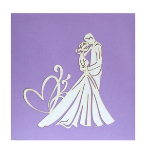 Roses Wedding Couple - Pop Up Card