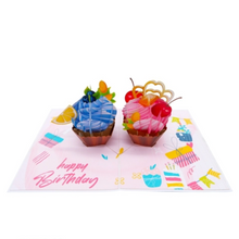 Load image into Gallery viewer, Birthday Cupcakes  - Pop Up Card