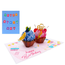 Load image into Gallery viewer, Birthday Cupcakes  - Pop Up Card