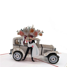 Load image into Gallery viewer, &quot;Just Married&quot; Car  - Pop Up Card