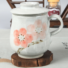 Load image into Gallery viewer, White Buncheong Cherry Blossom Mug