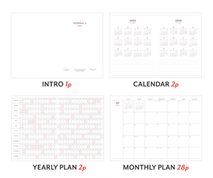 2025 Journal J. Dated Weekly A5 Planner (Iconic)