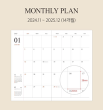 Load image into Gallery viewer, 2025 Official Slim Dated Monthly Planner