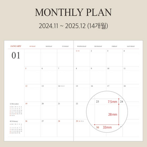 2025 Official A5 Weekly Diary