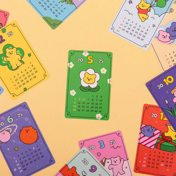 2025 Jelly Bear Card Calendar