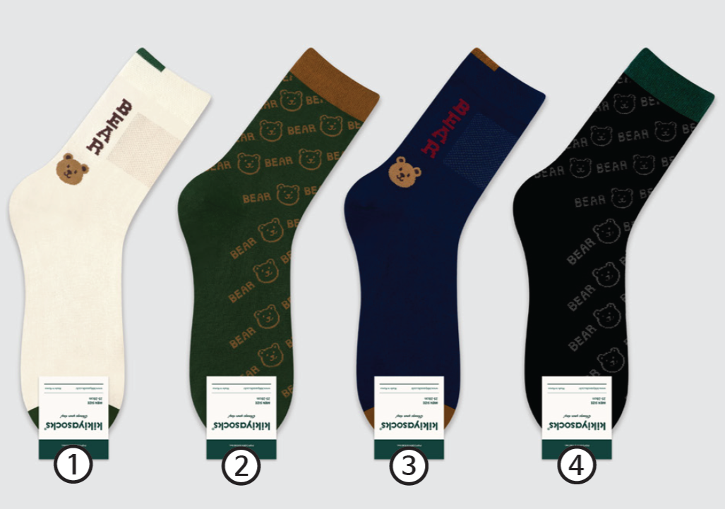 Point Bear Socks - Crew (L)