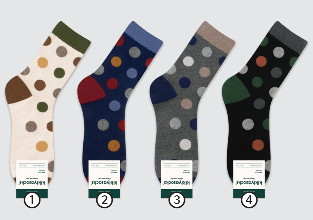 Polka Dot Socks - Crew (L)