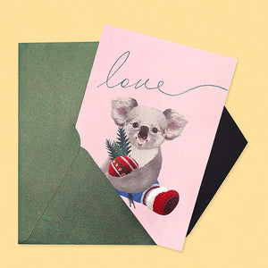 Merry Love Koala - Greeting Card