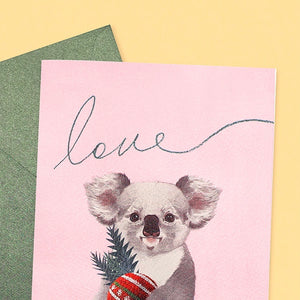 Merry Love Koala - Greeting Card